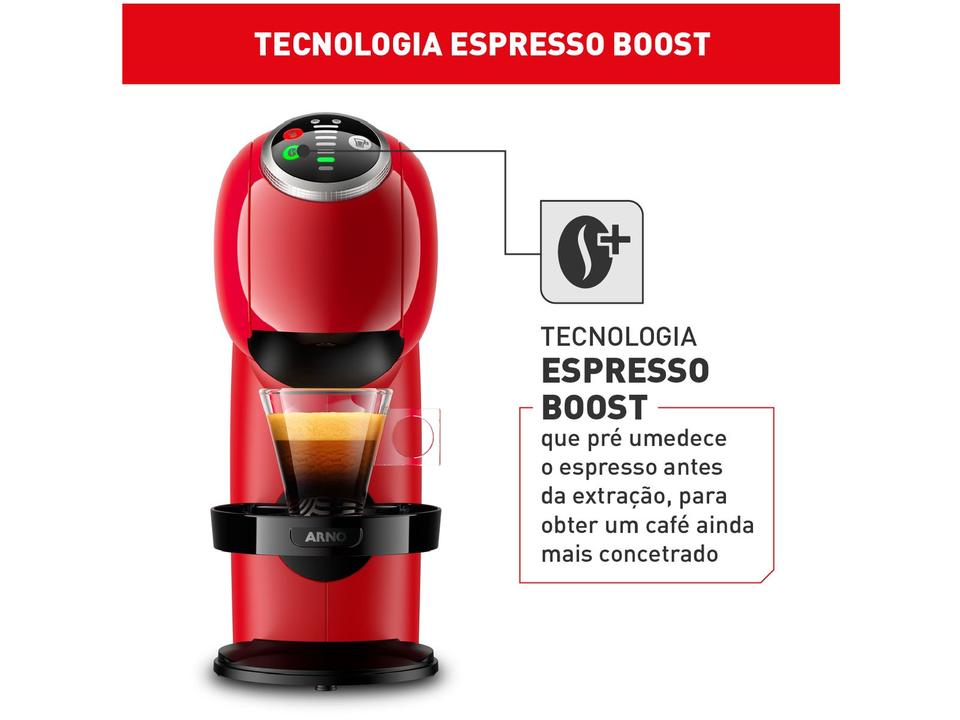 Cafeteira Elétrica Arno Nescafe Dolce Gusto Genio S Plus DGS3 Vermelha - 6