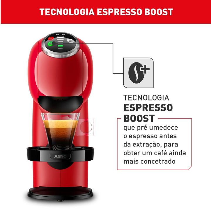 Cafeteira Elétrica Arno Nescafe Dolce Gusto Genio S Plus DGS3 Vermelha - 6