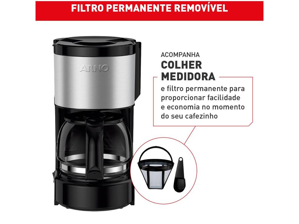 Cafeteira Elétrica Arno Perfectta Inox 0,6L CFPI - 6