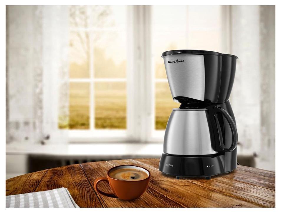 Cafeteira Elétrica Britânia BCF19B Inox 18 Xícaras Preto - 4