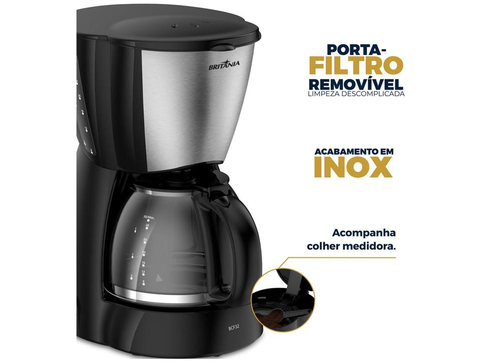 Cafeteira Elétrica Britânia BCF32 32 Cafés Preta - 4