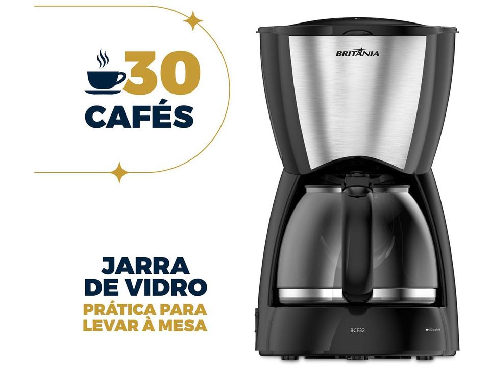 Cafeteira Elétrica Britânia BCF32 32 Cafés Preta - 3