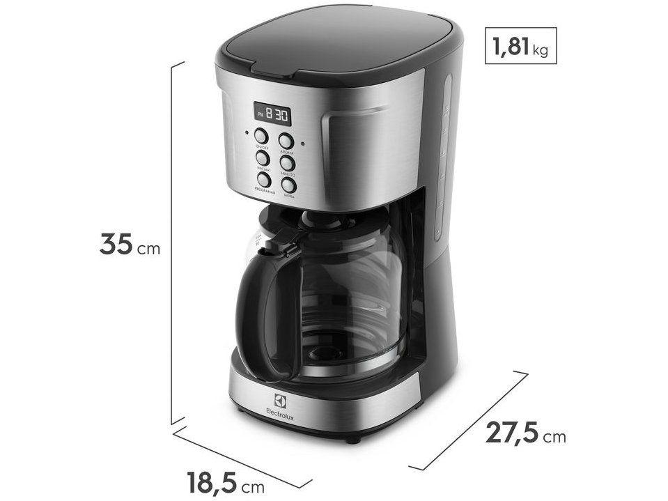 Cafeteira Elétrica Electrolux Digital 38 Xícaras Experience Programável com Timer Prata ECM30 - 1