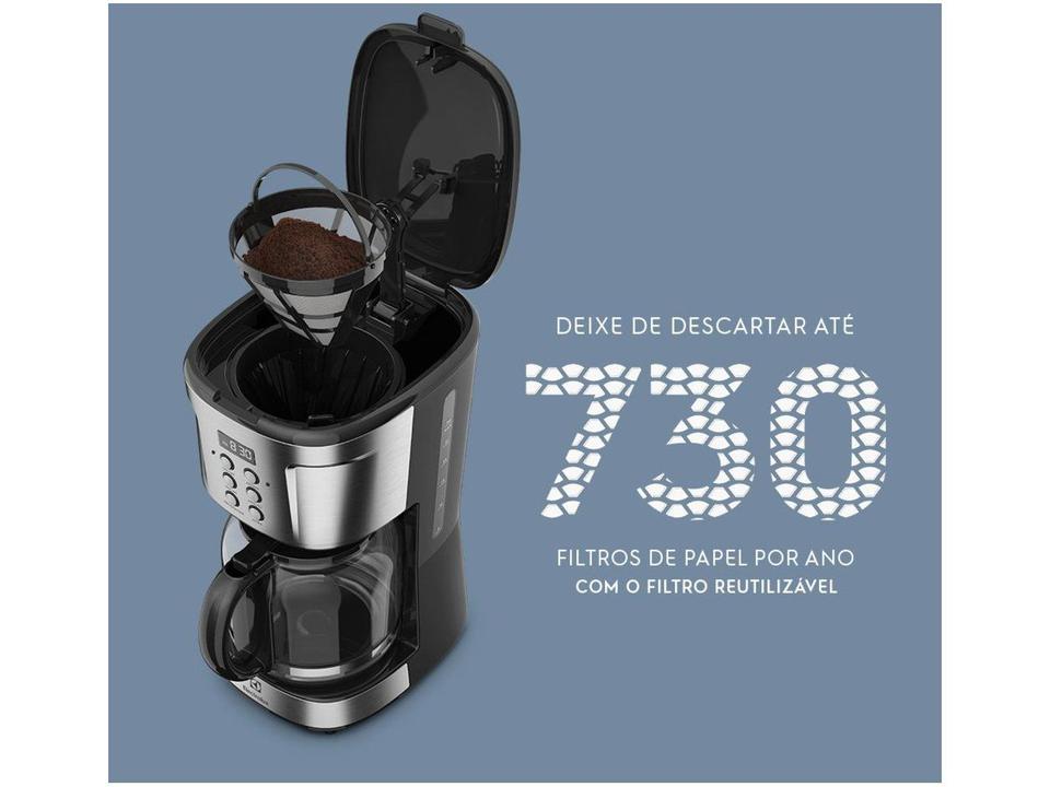 Cafeteira Elétrica Electrolux Digital 38 Xícaras Experience Programável com Timer Prata ECM30 - 7