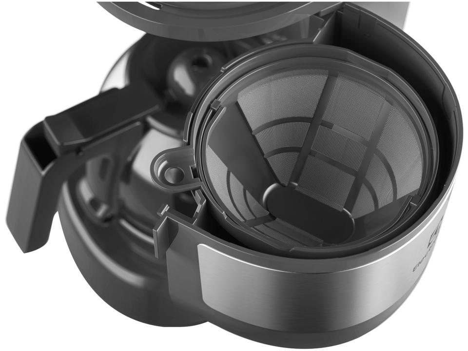 Cafeteira Elétrica Electrolux Efficient ECM10 15 Cafés Preta e Granite Gray - 4