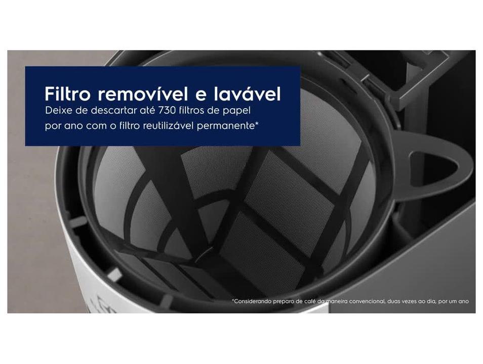 Cafeteira Elétrica Electrolux Efficient ECM22  Jarra Inox 30 Xícaras Preta 4911AOBR405 - 3