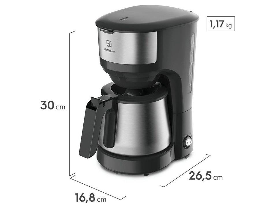 Cafeteira Elétrica Electrolux Efficient ECM22  Jarra Inox 30 Xícaras Preta 4911AOBR405 - 7