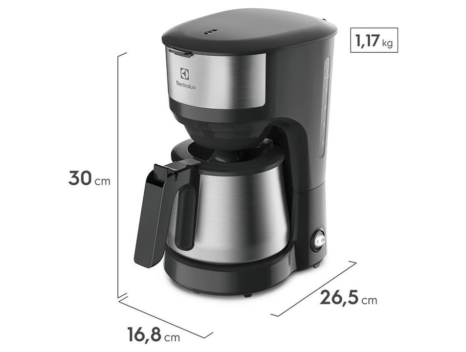 Cafeteira Elétrica Electrolux Efficient ECM22 Jarra Inox 30 Xícaras Preta 4911AOBR505 - 7