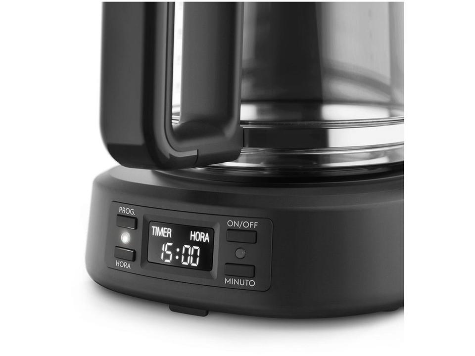 Cafeteira Elétrica Electrolux Efficient ECM25 Programável com Timer 30 Cafés Preto 4910AOBR502 - 4