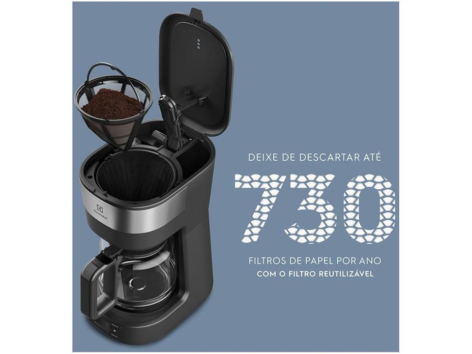 Cafeteira Elétrica Electrolux Efficient ECM25 Programável com Timer 30 Cafés Preto 4910AOBR502 - 6