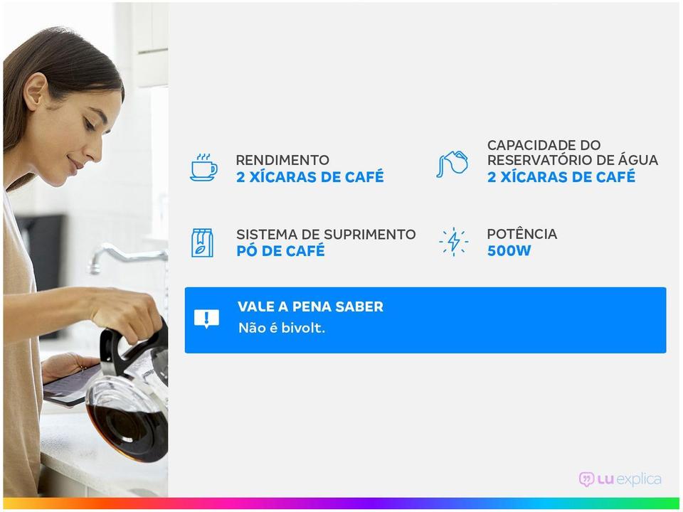 Cafeteira Elétrica Mondial C-42-2X-BI - 1