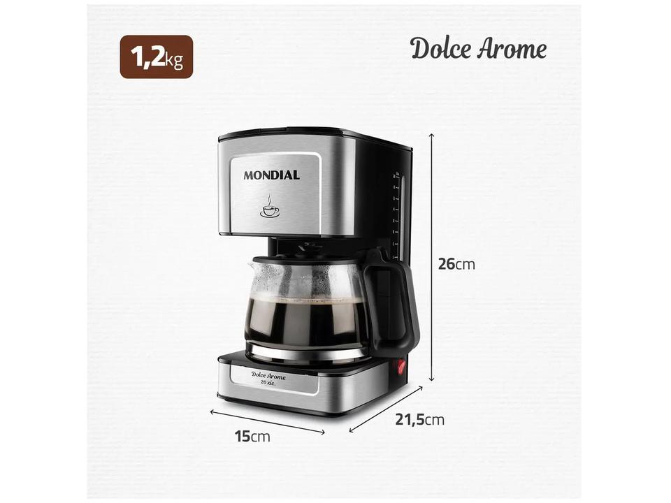 Cafeteira Elétrica Mondial Dolce Arome 20 Cafés - 16