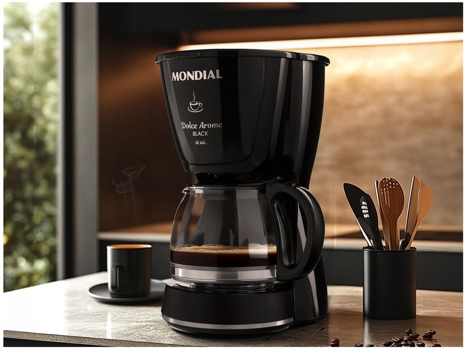 Cafeteira Elétrica Mondial Dolce Arome Black C-30-18X-FB 18 Cafés Preta - 5