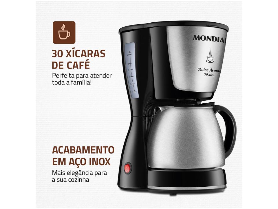Cafeteira Elétrica Mondial Dolce Arome C-37JI-30X Jarra Inox - 1