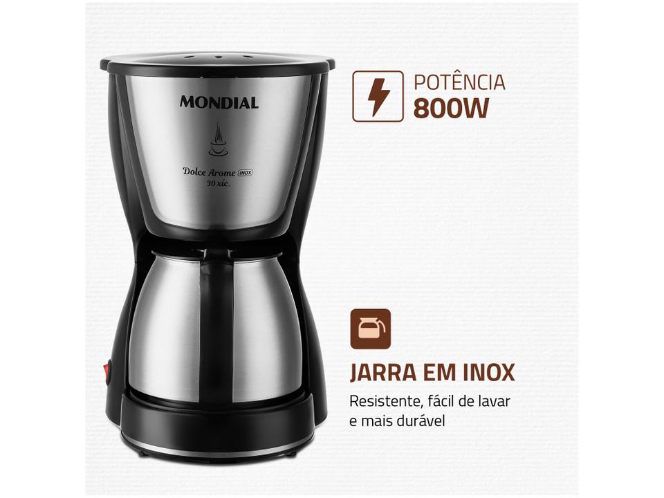 Cafeteira Elétrica Mondial Dolce Arome C-37JI-30X Jarra Inox - 2