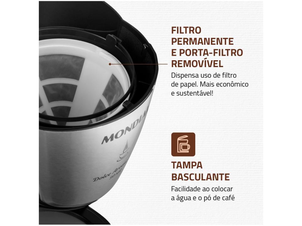 Cafeteira Elétrica Mondial Dolce Arome C-37JI-30X Jarra Inox - 3