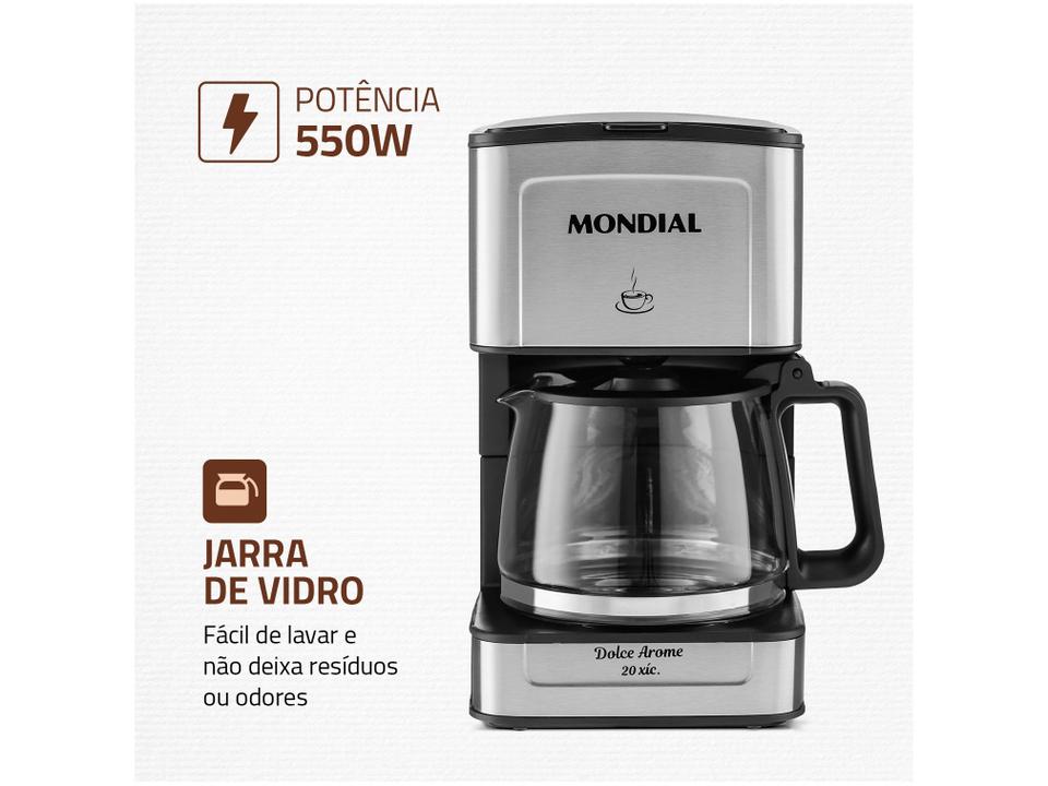 Cafeteira Elétrica Mondial Dolce Arome C-43-20X-SI 20 Cafés Preta - 2