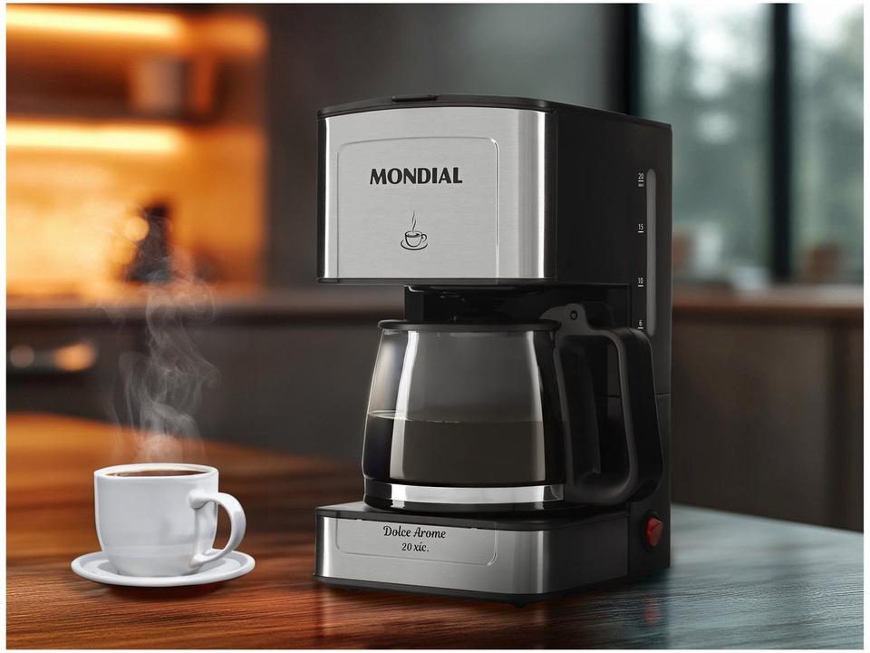 Cafeteira Elétrica Mondial Dolce Arome C-43-20X-SI 20 Cafés Preta - 8