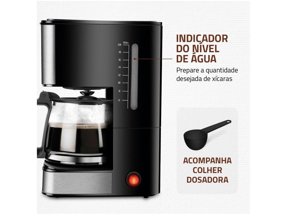 Cafeteira Elétrica Mondial Dolce Arome C-43-20X-SI 20 Cafés Preta - 5