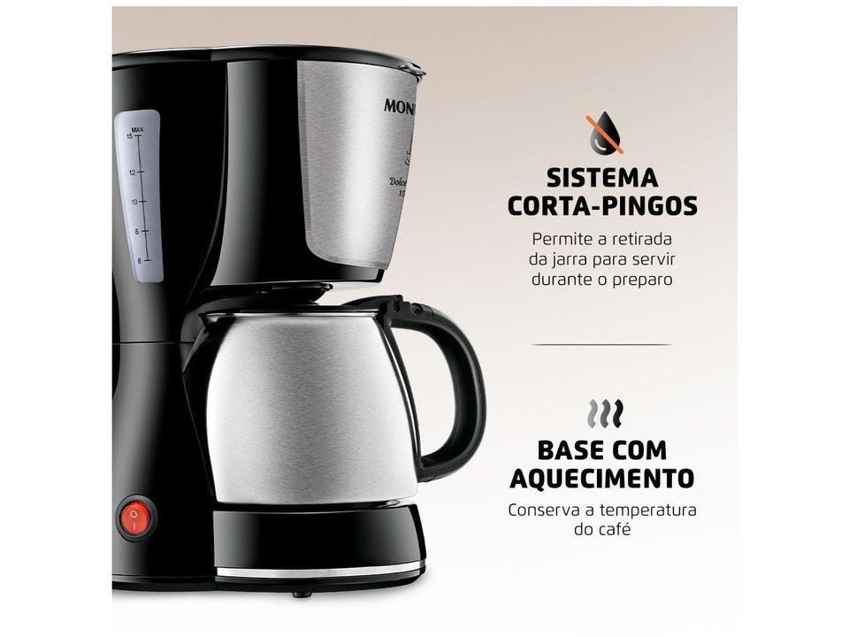Cafeteira Elétrica Mondial Dolce Arome Jarra Inox - 3