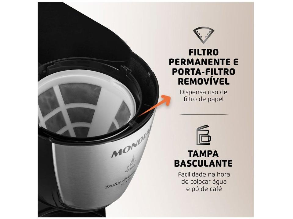 Cafeteira Elétrica Mondial Dolce Arome Jarra Inox - 4