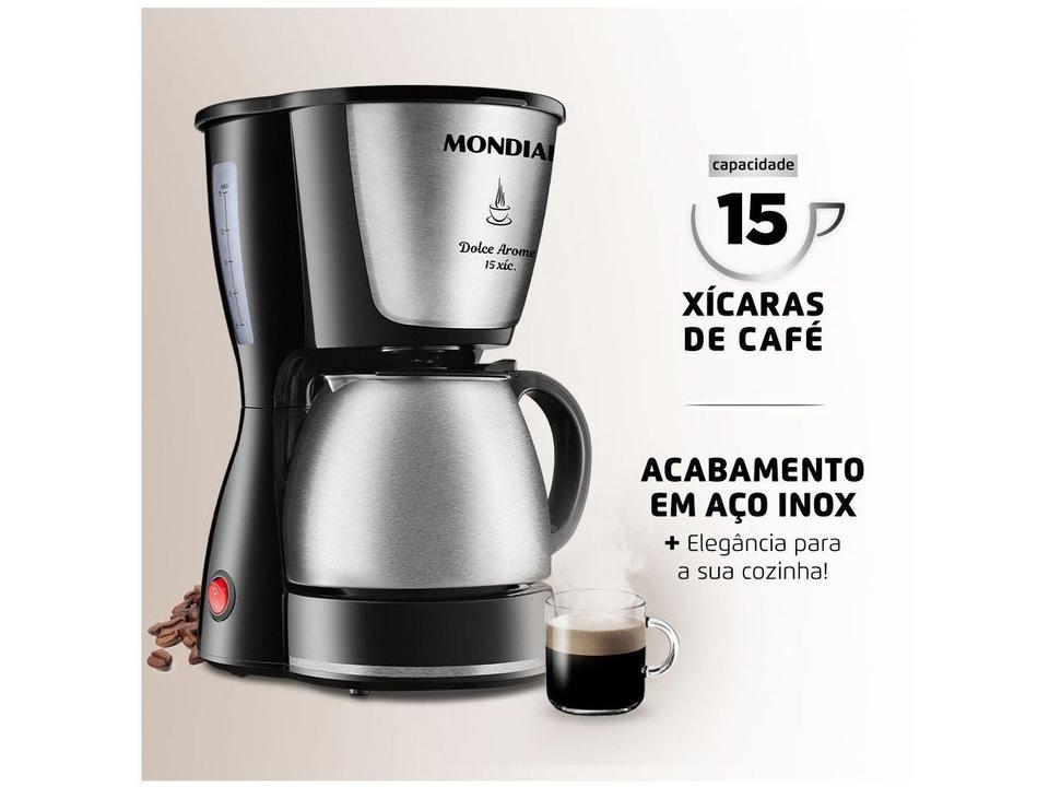 Cafeteira Elétrica Mondial Dolce Arome Jarra Inox - 2