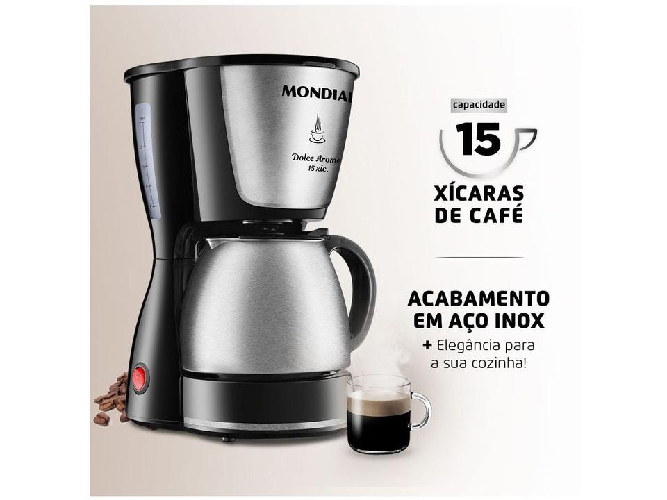 Cafeteira Elétrica Mondial Dolce Arome Jarra Inox - 2