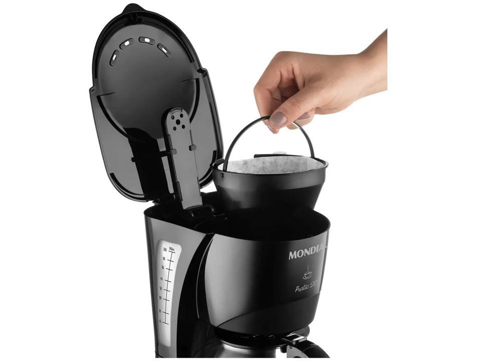 Cafeteira Elétrica Mondial Pratic 20 CN-01-20X 20 Cafés Preto - 7
