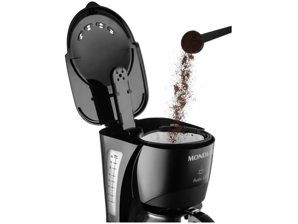 Cafeteira Elétrica Mondial Pratic 20 CN-01-20X 20 Cafés Preto - 9