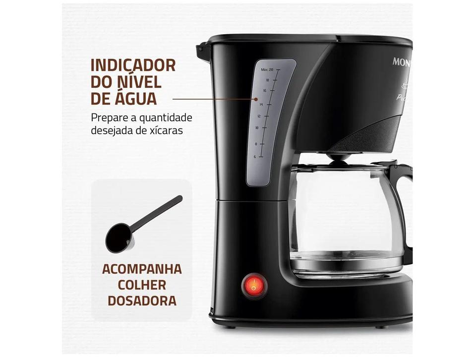 Cafeteira Elétrica Mondial Pratic 20 CN-01-20X 20 Cafés Preto - 6