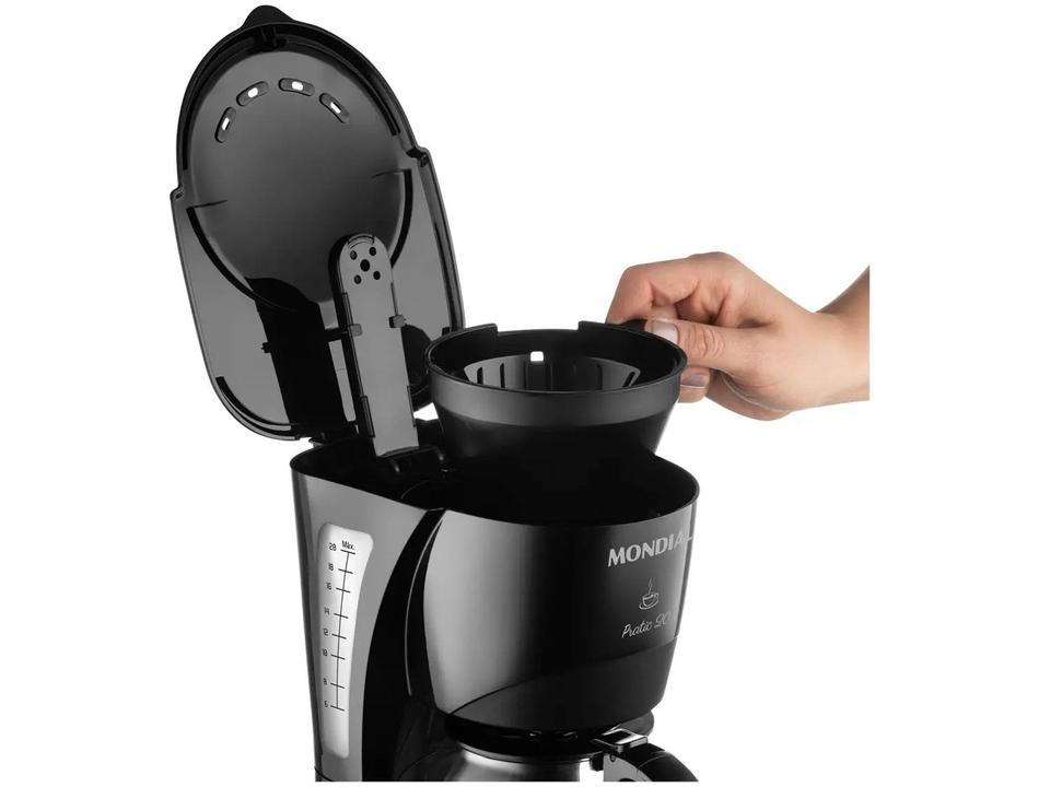 Cafeteira Elétrica Mondial Pratic 20 CN-01-20X 20 Cafés Preto - 8