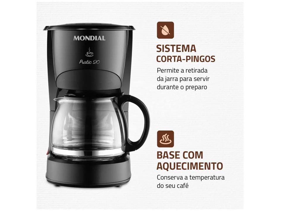 Cafeteira Elétrica Mondial Pratic 20 CN-01-20X 20 Cafés Preto - 4
