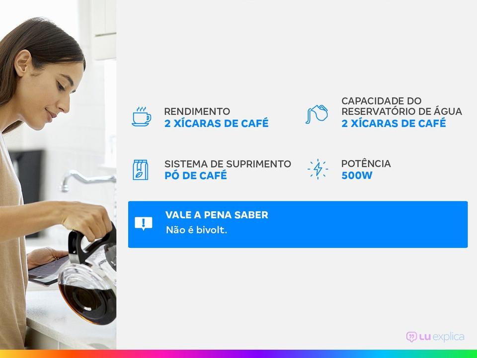 Cafeteira Elétrica Mondial Smart Coffee C-42-2X-BI - 1