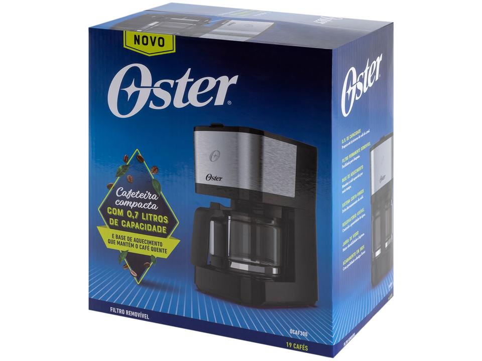 Cafeteira Elétrica Oster Compacta OCAF300 19 Cafés Preto - 9