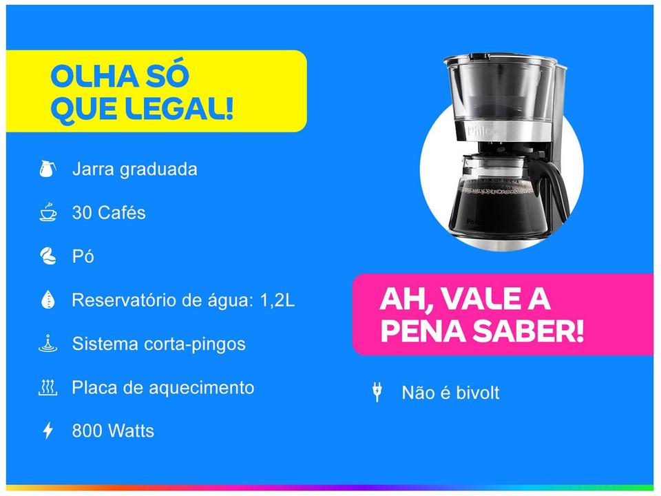Cafeteira Elétrica Philco PCF32PI Design - 1