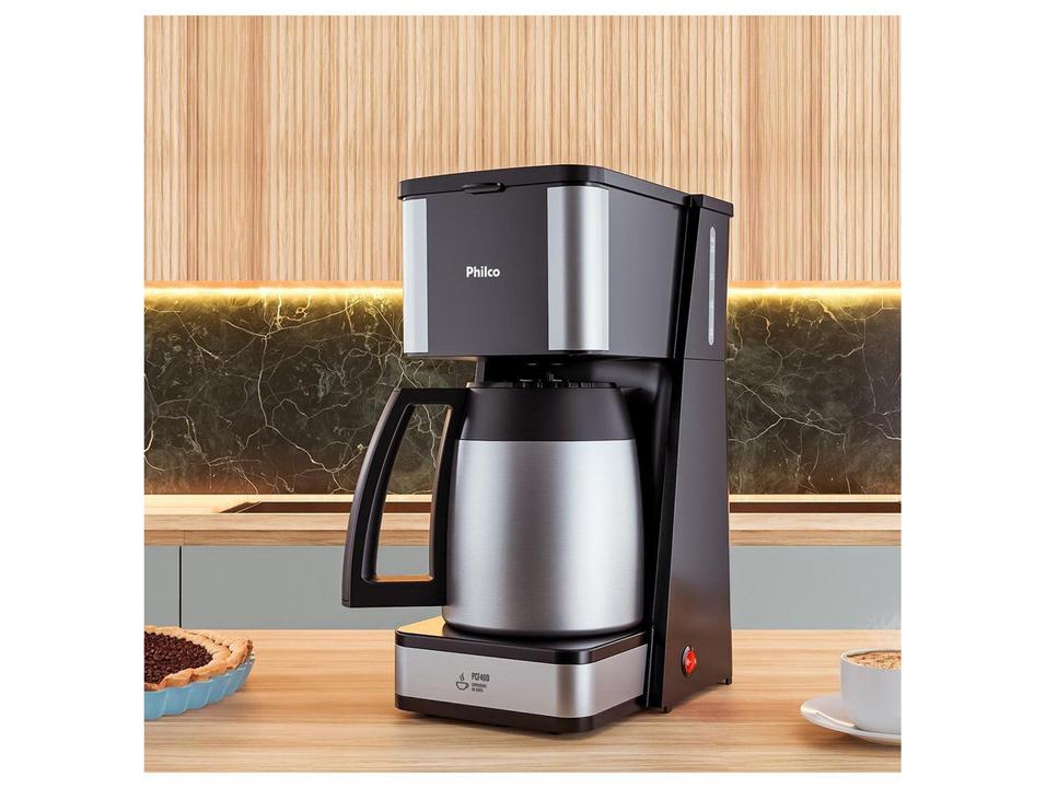 Cafeteira Elétrica Philco PCF40D Jarra Inox 40 Xícaras Preta 53901082 - 3