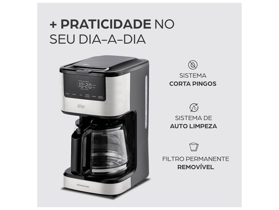 Cafeteira Elétrica Wap Aroma WCD1500 38 Xícaras Preto e Cinza FW010084 - 1