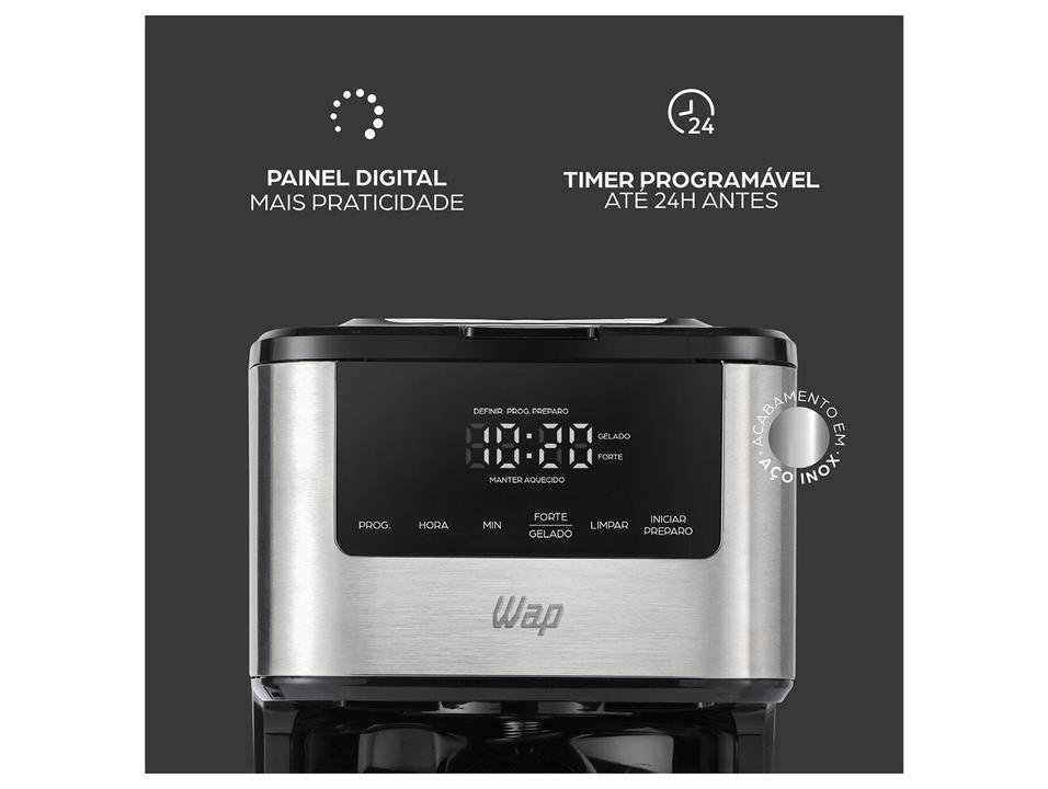 Cafeteira Elétrica Wap Aroma WCD1500 38 Xícaras Preto e Cinza FW010084 - 3