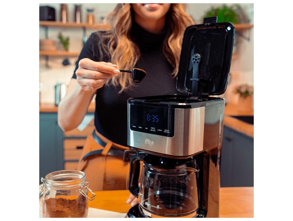 Cafeteira Elétrica Wap Aroma WCD1500 38 Xícaras Preto e Cinza FW010084 - 8