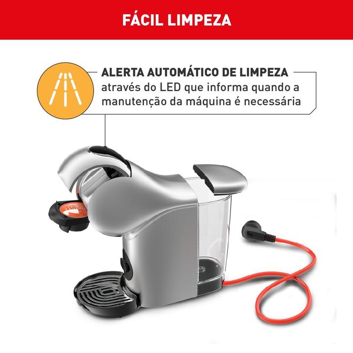 Cafeteira Espresso Arno Nescafé Dolce Gusto Genio S Touch 15 Bar Prata - 5