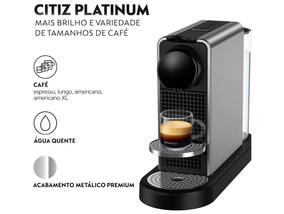 Cafeteira Espresso Nespresso Citiz Platinum Cinza - 2