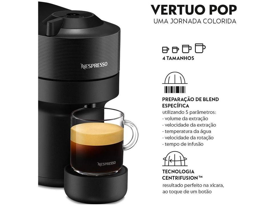 Cafeteira Espresso Nespresso Vertuo Pop Preto - 20