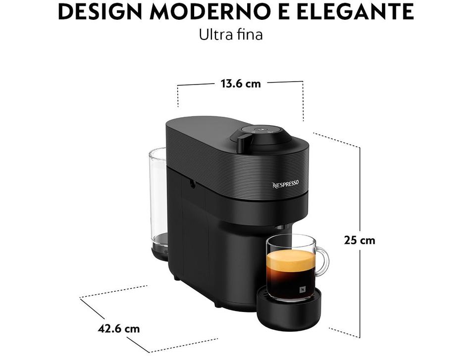 Cafeteira Espresso Nespresso Vertuo Pop Preto - 3