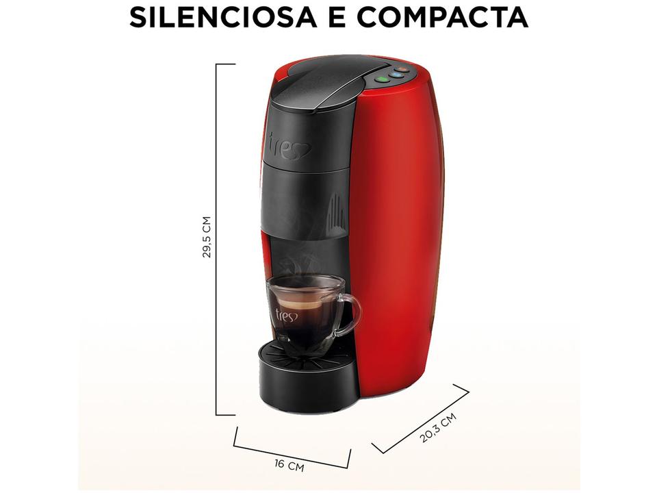 Cafeteira Espresso TRES 3 Corações Lov - 15 Bar Vermelho - 26