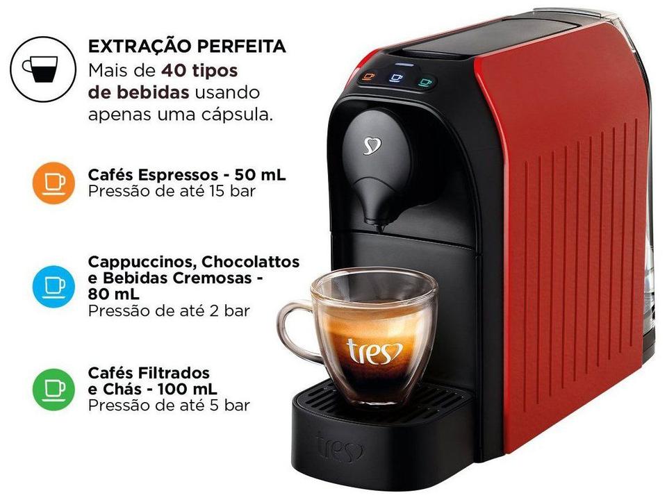 Cafeteira Espresso TRES 3 Corações Passione 15 Bar - 15