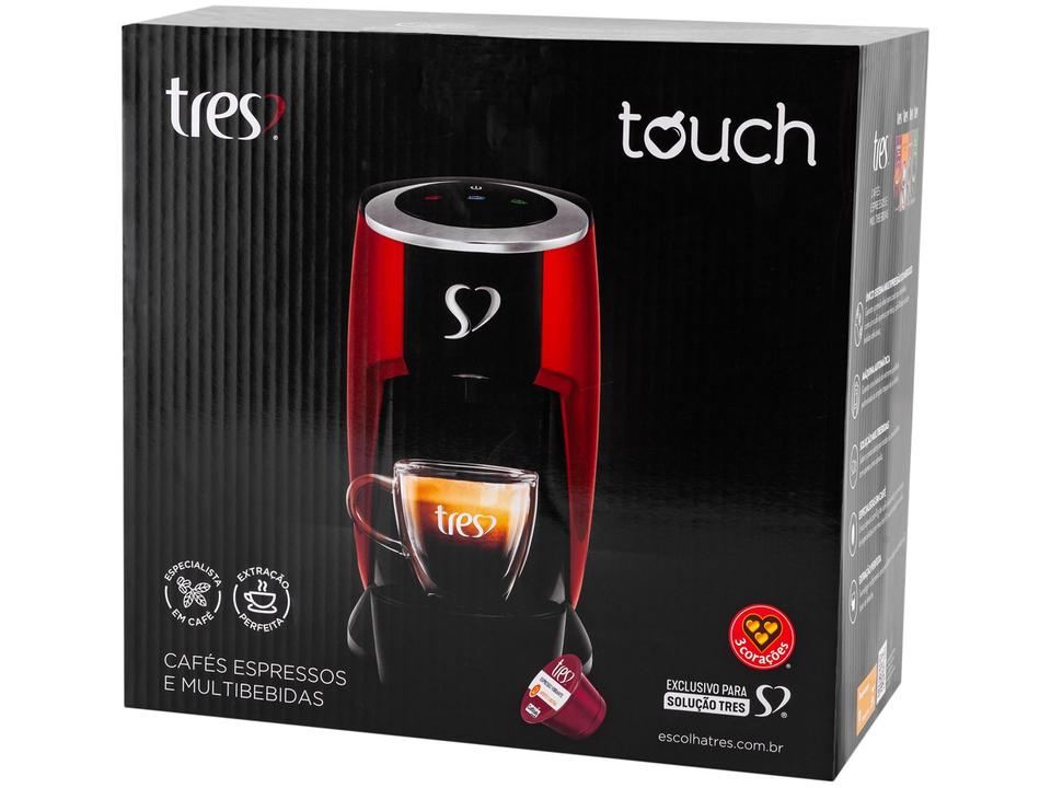 Cafeteira Espresso TRES Touch Preta 3 Corações - 110 V - 21