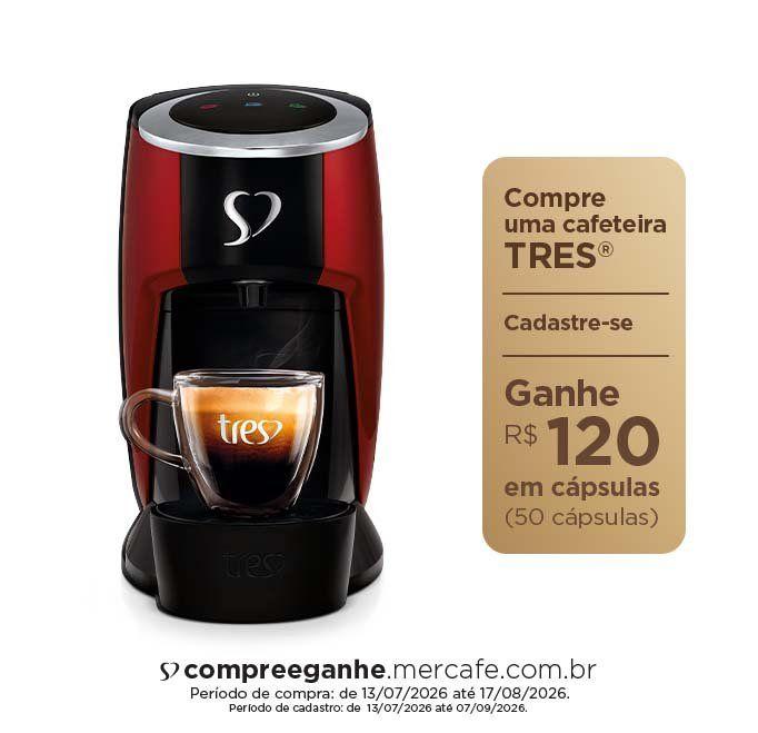 Cafeteira Espresso TRES Touch Vermelha 3 Corações - 1