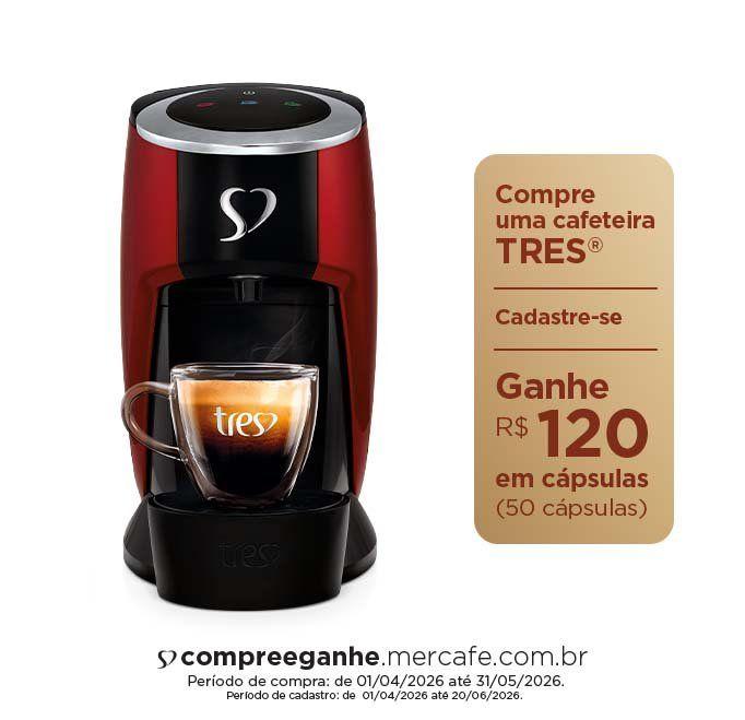 Cafeteira Espresso TRES Touch Vermelha 3 Corações - 1