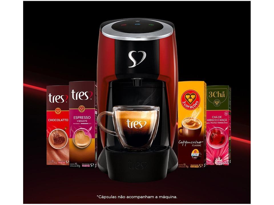 Cafeteira Espresso TRES Touch Vermelha 3 Corações - 6