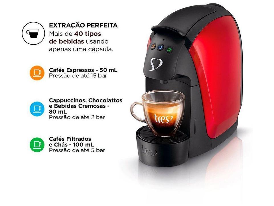 Cafeteira Expresso TRES Luna Vermelha - 4